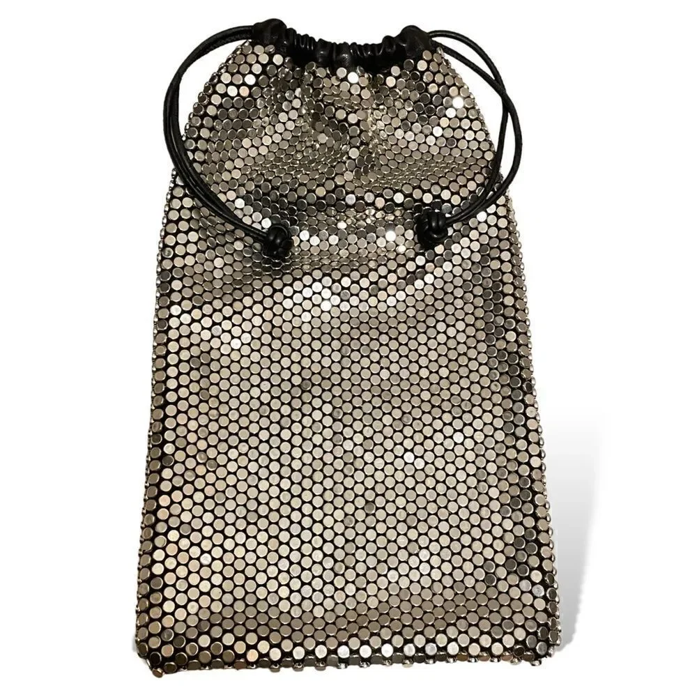 ALEXANDER WANG Chainmail Leather Clutch / Dust Bag